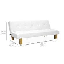 Load image into Gallery viewer, Convertible Lounge Futon Sofa Bed w/ Adjustable Back, Tufted Design
