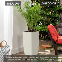 Load image into Gallery viewer, Indoor Outdoor Self-Watering Planter w/ Wheels, Water Gauge

