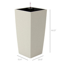 Load image into Gallery viewer, Indoor Outdoor Self-Watering Planter w/ Wheels, Water Gauge
