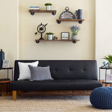 Load image into Gallery viewer, Convertible Lounge Futon Sofa Bed w/ Adjustable Back, Tufted Design
