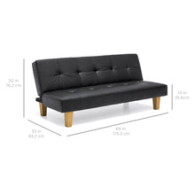 Load image into Gallery viewer, Convertible Lounge Futon Sofa Bed w/ Adjustable Back, Tufted Design
