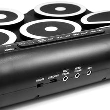 Load image into Gallery viewer, Foldable Electronic Drum Set w/ USB MIDI, Drumsticks - Black
