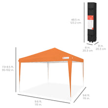 Load image into Gallery viewer, Outdoor Portable Pop Up Canopy Tent w/ Carrying Case, 10x10ft
