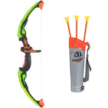 Load image into Gallery viewer, Kids 24in Light-Up Archery Toy Play Set w/ Bow, 3 Arrows, Quiver, Target
