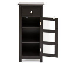 Load image into Gallery viewer, Bathroom Storage Floor Cabinet w/ 3 Shelves, Tempered Glass Double Doors
