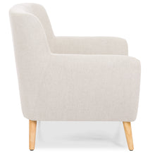 Load image into Gallery viewer, Mid-Century Modern Tufted Linen Accent Chair
