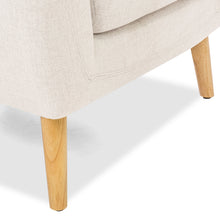 Load image into Gallery viewer, Mid-Century Modern Tufted Linen Accent Chair

