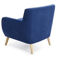 Load image into Gallery viewer, Mid-Century Modern Tufted Linen Accent Chair
