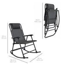 Load image into Gallery viewer, Foldable Zero Gravity Patio Rocking Lounge Chair
