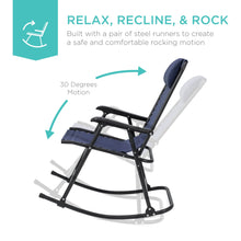 Load image into Gallery viewer, Foldable Zero Gravity Patio Rocking Lounge Chair
