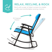 Load image into Gallery viewer, Foldable Zero Gravity Patio Rocking Lounge Chair
