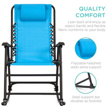 Load image into Gallery viewer, Foldable Zero Gravity Patio Rocking Lounge Chair
