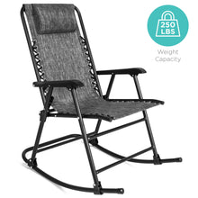 Load image into Gallery viewer, Foldable Zero Gravity Patio Rocking Lounge Chair
