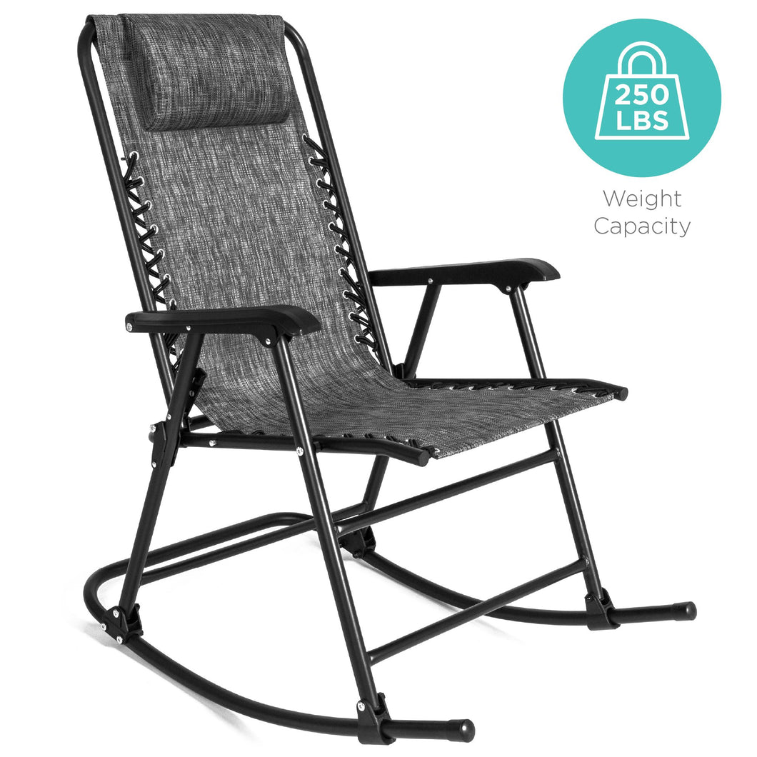 Foldable Zero Gravity Patio Rocking Lounge Chair