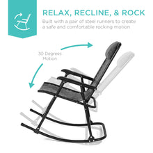 Load image into Gallery viewer, Foldable Zero Gravity Patio Rocking Lounge Chair

