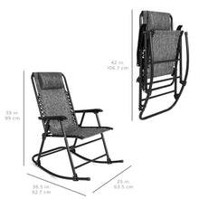 Load image into Gallery viewer, Foldable Zero Gravity Patio Rocking Lounge Chair
