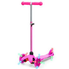 Load image into Gallery viewer, Kids Mini Kick Scooter Toy w/ Colorful Light-Up Wheels, Adjustable T-Bar
