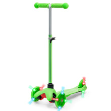 Load image into Gallery viewer, Kids Mini Kick Scooter Toy w/ Colorful Light-Up Wheels, Adjustable T-Bar
