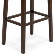 Load image into Gallery viewer, Set of 2 31in Backless Bar Stool Accent Chairs w/ Faux Leather, Brass Studs

