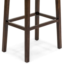 Load image into Gallery viewer, Set of 2 31in Backless Bar Stool Accent Chairs w/ Faux Leather, Brass Studs

