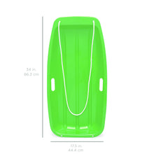 Load image into Gallery viewer, 35in Kids Plastic Toboggan Snow Sled Board Toy w/ Rope, 2 Handles
