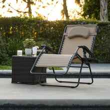 Load image into Gallery viewer, Outdoor Oversized Zero Gravity Chair Furniture w/ Cup Holder, Pillow
