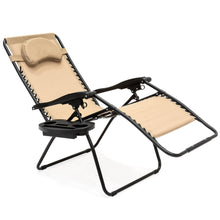 Load image into Gallery viewer, Outdoor Oversized Zero Gravity Chair Furniture w/ Cup Holder, Pillow
