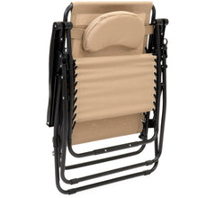Load image into Gallery viewer, Outdoor Oversized Zero Gravity Chair Furniture w/ Cup Holder, Pillow

