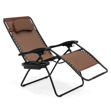 Load image into Gallery viewer, Outdoor Oversized Zero Gravity Chair Furniture w/ Cup Holder, Pillow
