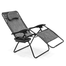 Load image into Gallery viewer, Outdoor Oversized Zero Gravity Chair Furniture w/ Cup Holder, Pillow
