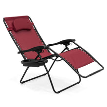 Load image into Gallery viewer, Outdoor Oversized Zero Gravity Chair Furniture w/ Cup Holder, Pillow
