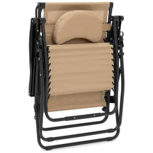 Load image into Gallery viewer, Oversized Zero Gravity Chair w/ Folding Canopy Shade Cup Holder
