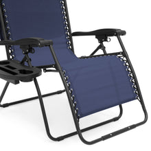 Load image into Gallery viewer, Oversized Zero Gravity Chair w/ Folding Canopy Shade Cup Holder
