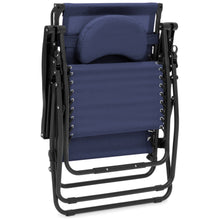 Load image into Gallery viewer, Oversized Zero Gravity Chair w/ Folding Canopy Shade Cup Holder
