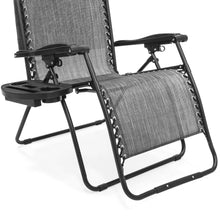 Load image into Gallery viewer, Oversized Zero Gravity Chair w/ Folding Canopy Shade Cup Holder
