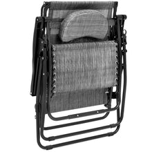 Load image into Gallery viewer, Oversized Zero Gravity Chair w/ Folding Canopy Shade Cup Holder
