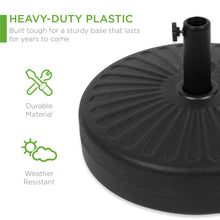 Load image into Gallery viewer, Plastic Patio Umbrella Base Pole Holder Accessory w/ Adjustable Knob
