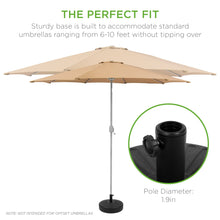 Load image into Gallery viewer, Plastic Patio Umbrella Base Pole Holder Accessory w/ Adjustable Knob
