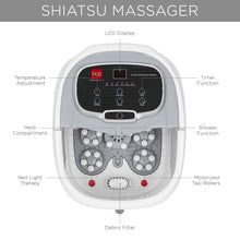 Load image into Gallery viewer, Portable Heated Foot Bath Spa w/ Massage Rollers, Red Light Therapy
