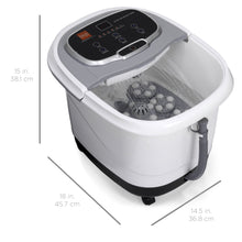 Load image into Gallery viewer, Portable Heated Foot Bath Spa w/ Massage Rollers, Red Light Therapy
