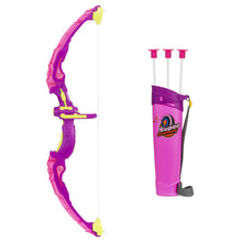 Load image into Gallery viewer, Kids 24in Light-Up Archery Toy Play Set w/ Bow, 3 Arrows, Quiver, Target
