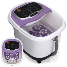 Load image into Gallery viewer, Portable Heated Foot Bath Spa w/ Massage Rollers, Red Light Therapy
