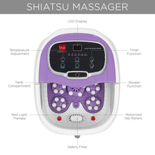 Load image into Gallery viewer, Portable Heated Foot Bath Spa w/ Massage Rollers, Red Light Therapy
