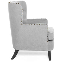 Load image into Gallery viewer, Modern Tufted Wingback Accent Chair Living Room Furniture w/ Nailhead Trim
