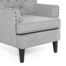 Load image into Gallery viewer, Modern Tufted Wingback Accent Chair Living Room Furniture w/ Nailhead Trim
