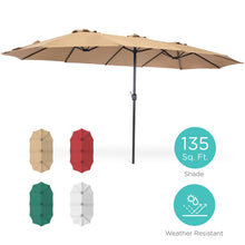 Load image into Gallery viewer, Rectangular Twin Market Patio Umbrella

