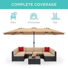 Load image into Gallery viewer, Rectangular Twin Market Patio Umbrella
