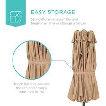 Load image into Gallery viewer, Rectangular Twin Market Patio Umbrella
