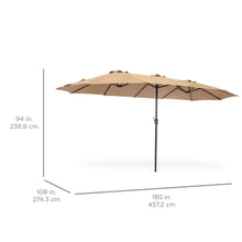 Load image into Gallery viewer, Rectangular Twin Market Patio Umbrella
