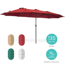 Load image into Gallery viewer, Rectangular Twin Market Patio Umbrella

